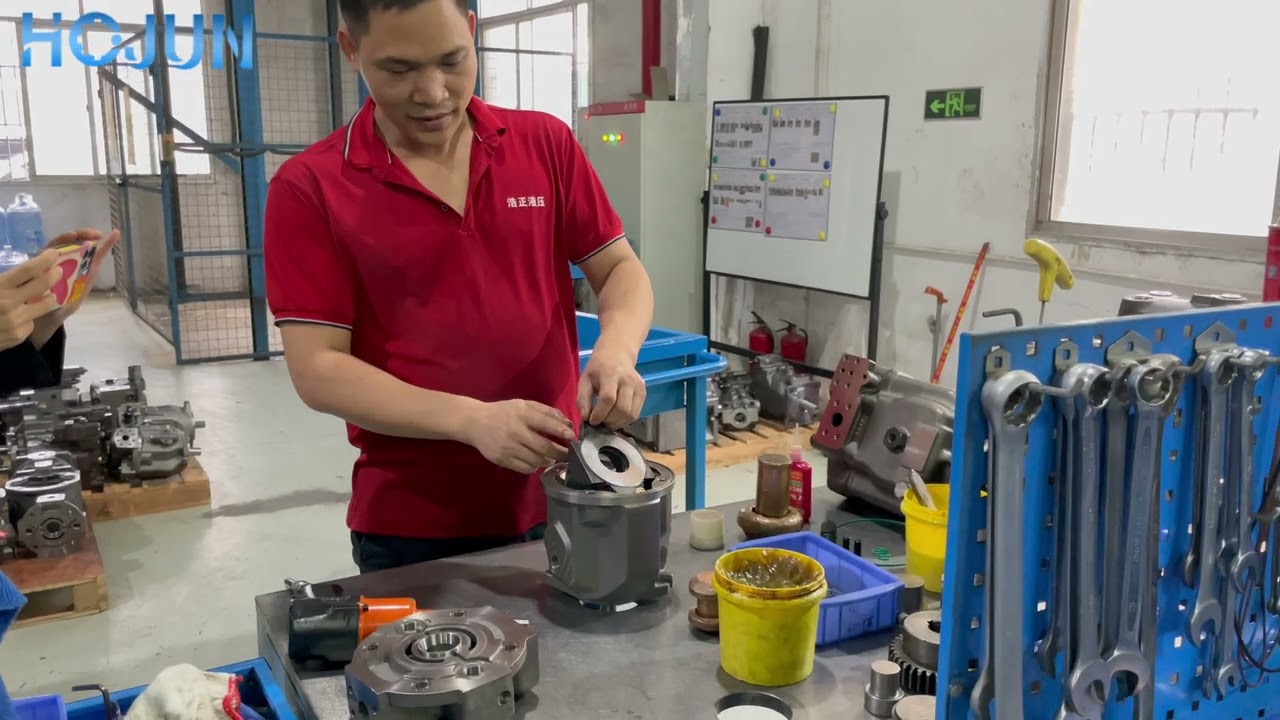 Rexroth A10VSO hydraulic pump assembly process