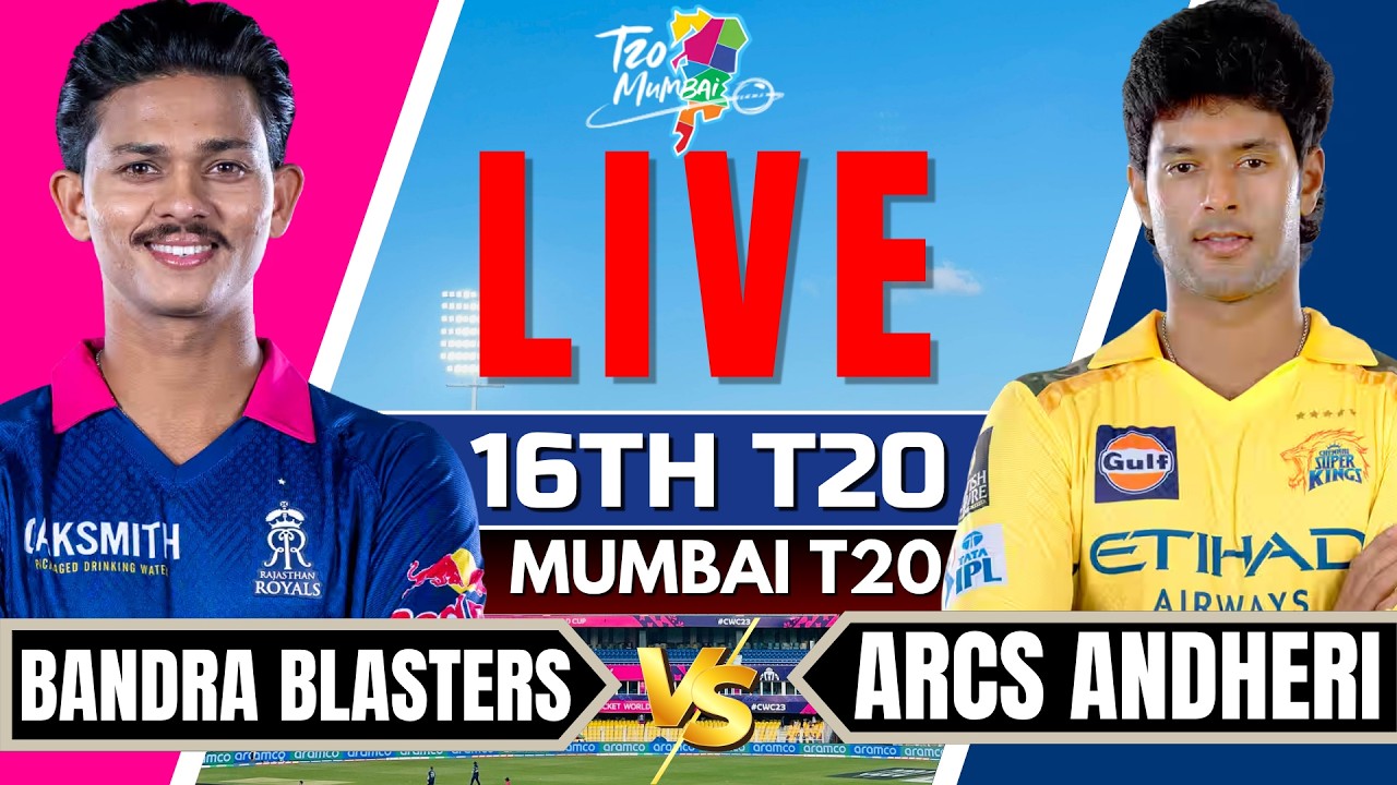 Mumbai T20 Live- ARCS Andheri vs Bandra Blasters | 16th T20 Mumbai T20 2026 | Mumbai T20 League Live