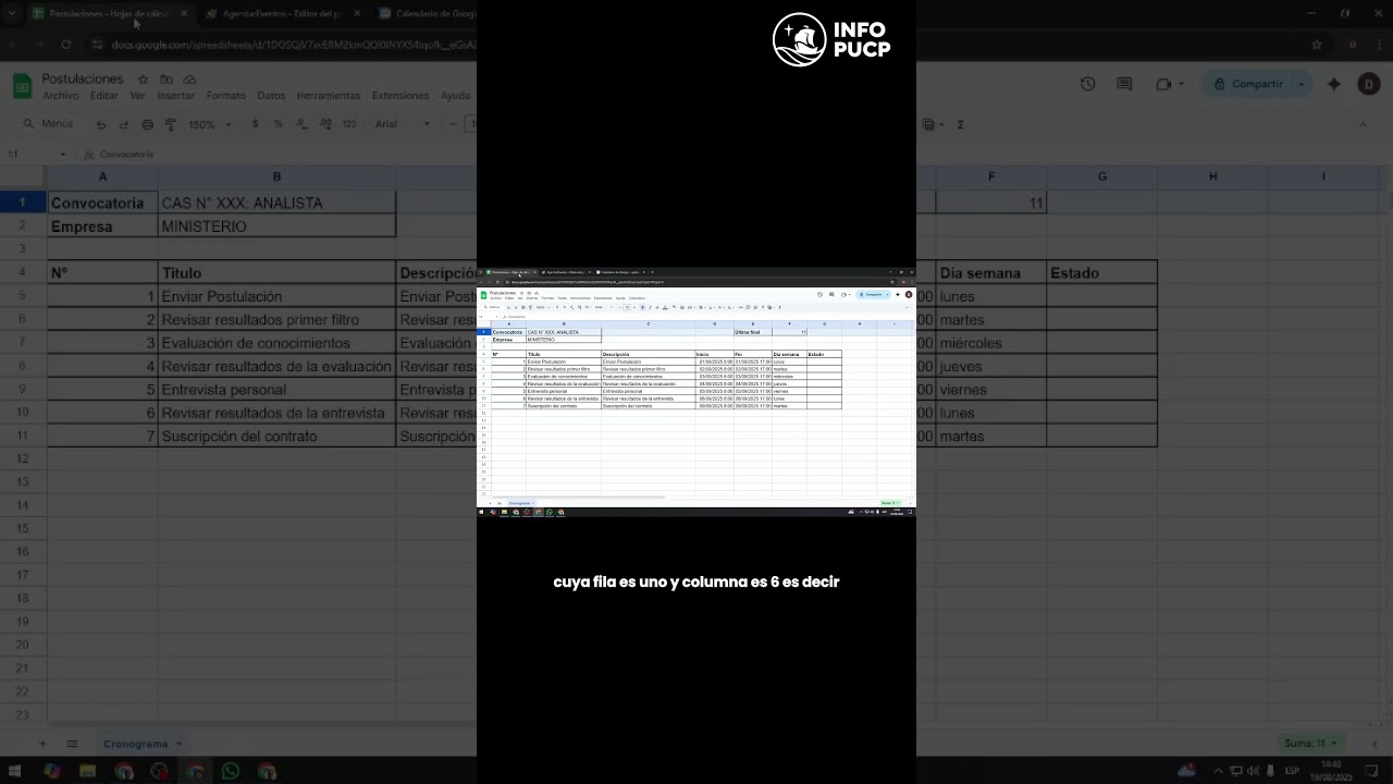 Infopucp Tips - C&oacute;digo para programar fechas en Google Calendar con App Script
