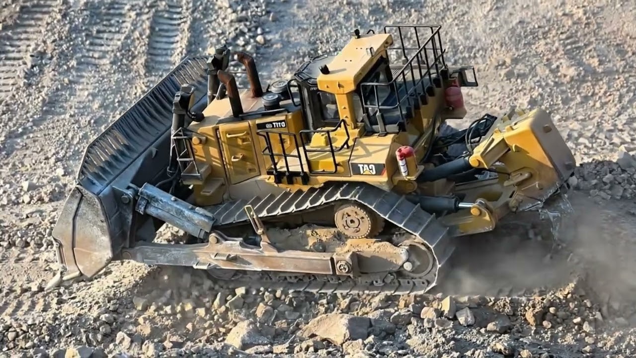 Power of Heavy Machinery | CAT Bulldozer Working in Massive Open-Pit Mine