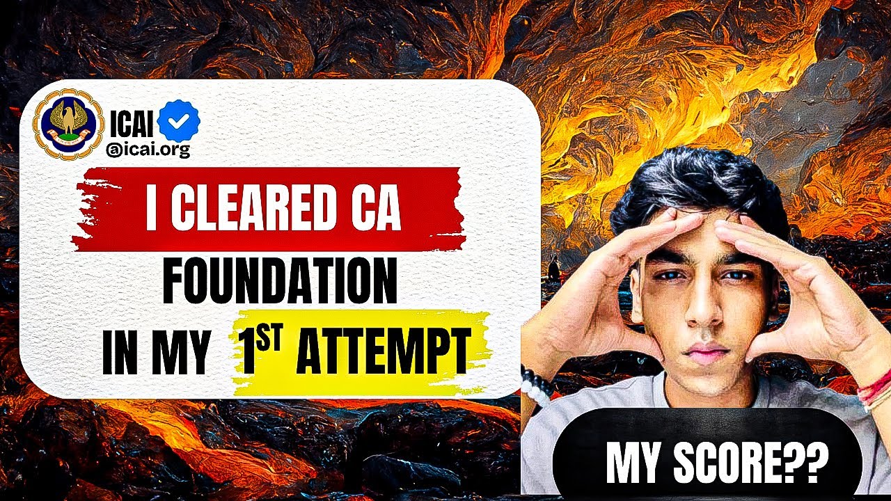 How I Cleared CA FOUNDATION In My First Attempt!!🔥In Just 1 Month..My SCORE??