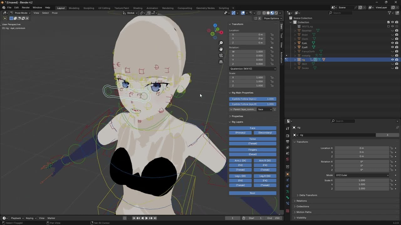 Анимация Rigyfy для Blender 4+ и Unreal Engine 5+ с возможностью перенацеливания — без плагинов!