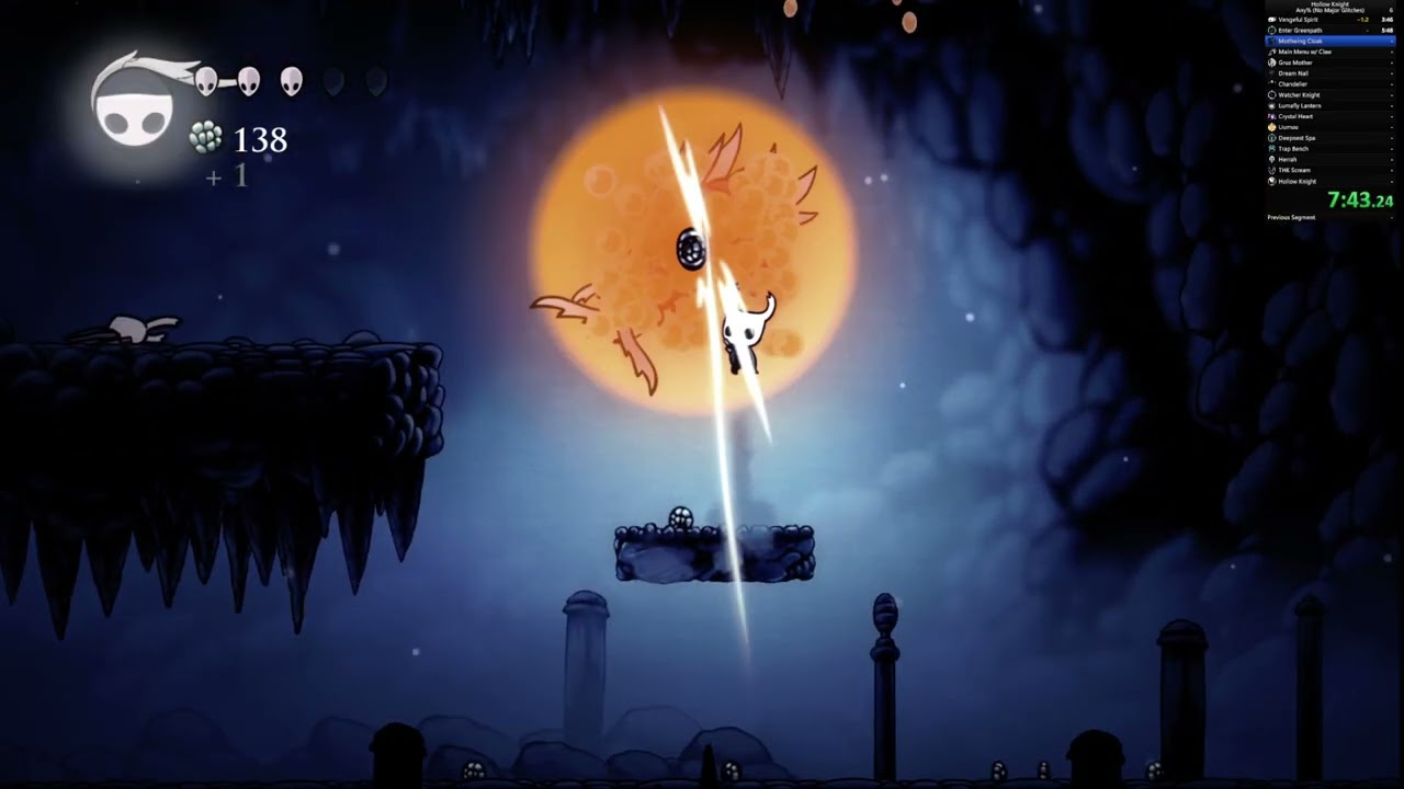 Hollow knight Any% (45:57.01)