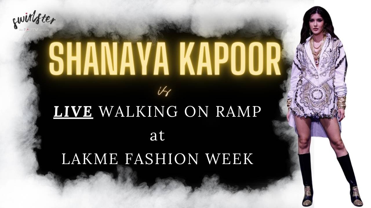 SHANAYA KAPOOR WALKS THE RAMP FOR ANAMIKA KHANNA IN A PANTLESS LOOK | LAKME FASHION WEEK x FDCI