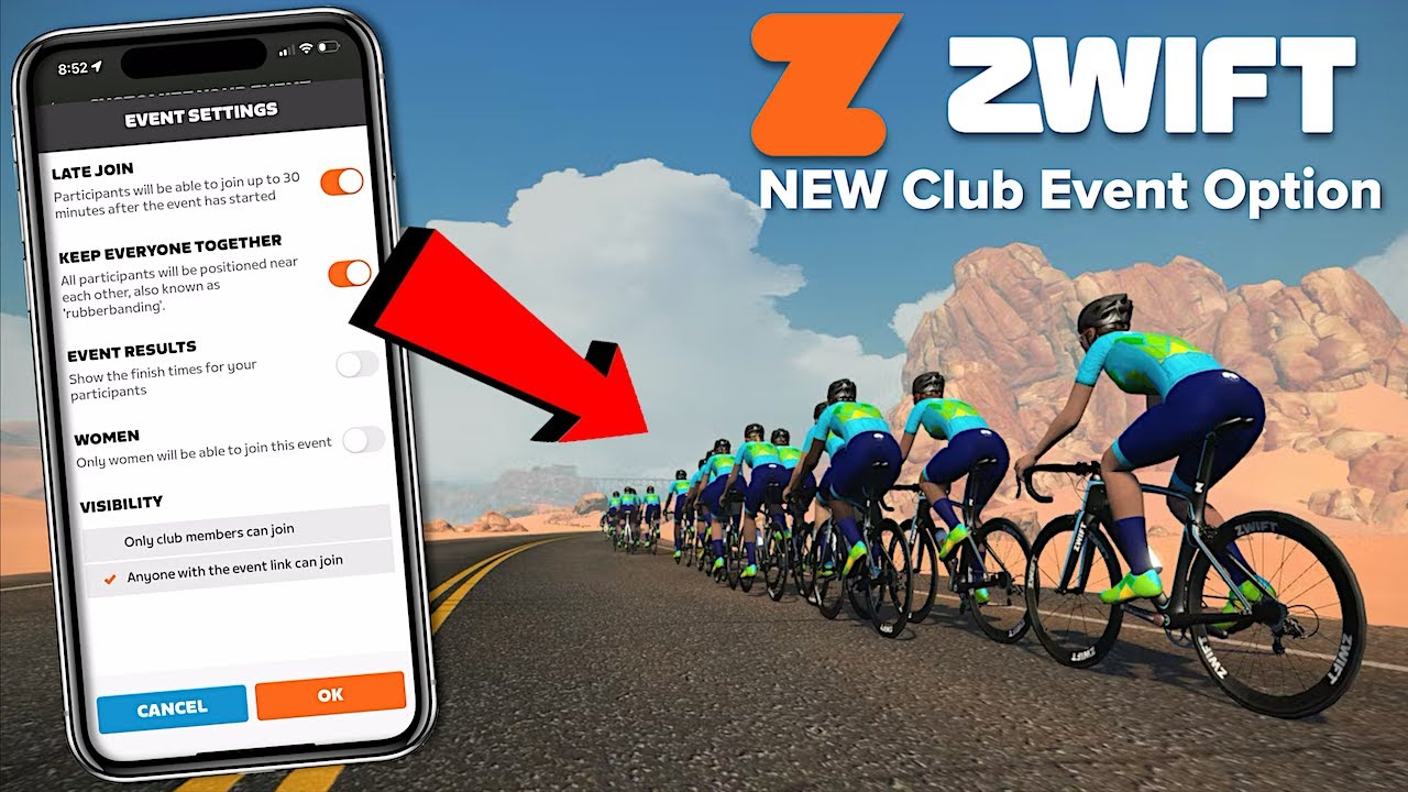 NEW Zwift "Keep Everyone Together" Option in Club Rides // Swift Zwift Tip!