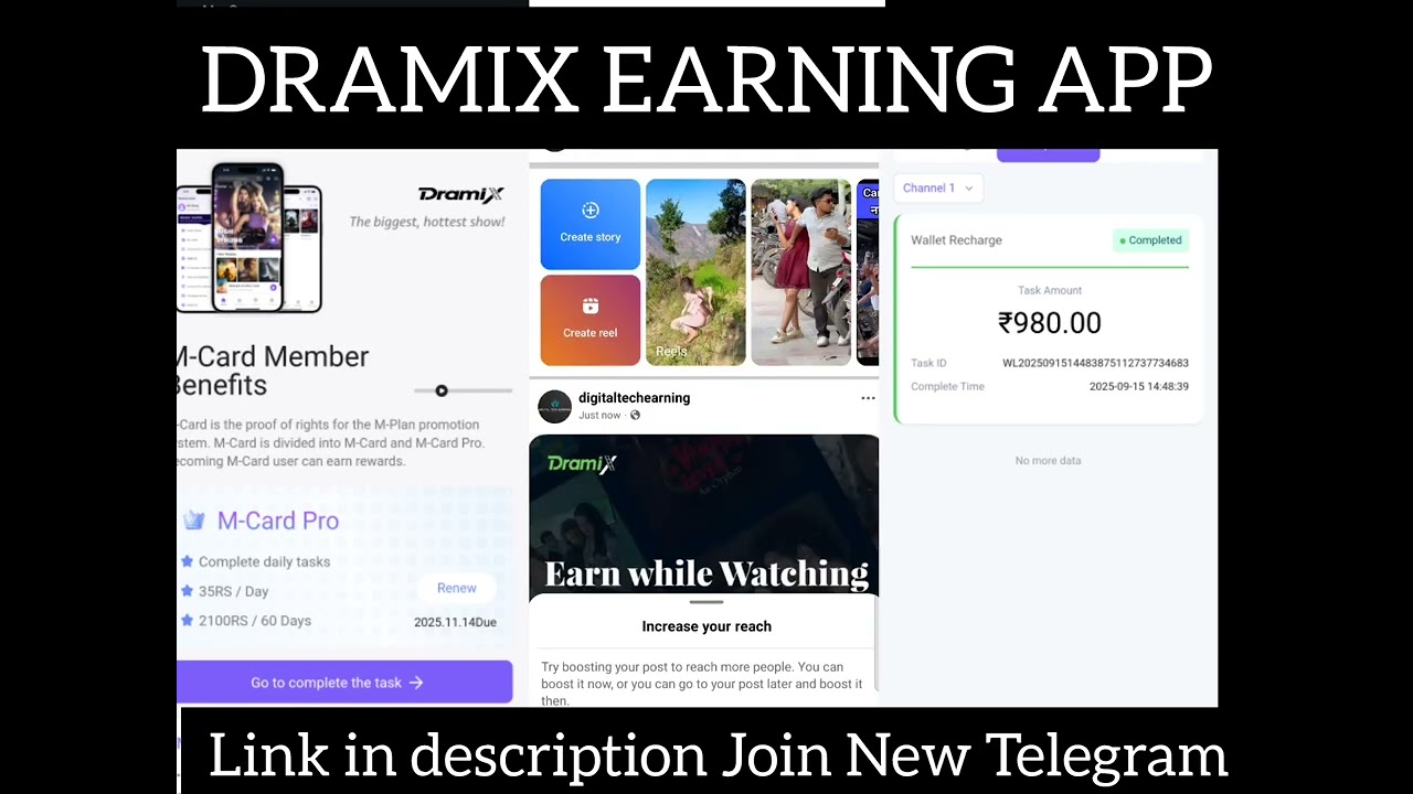 DRAMIX EARNING APP | FULL SETUP VIDEO | LINK IN DESCRIPTION 