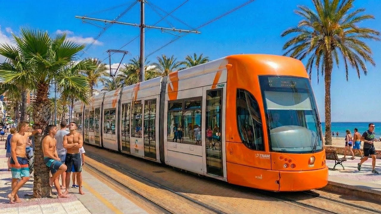 Alicante Tram Ride - Explore Costa Blanca and Spain in 4K