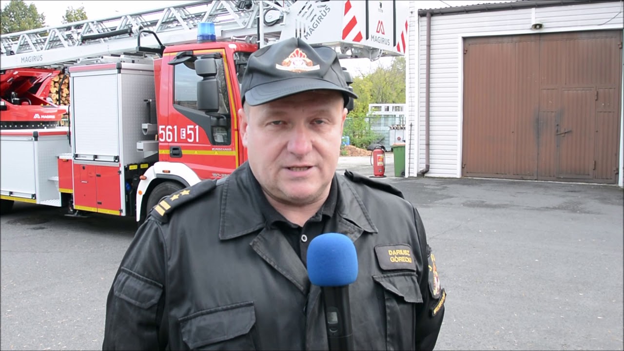 Nowy samoch&oacute;d   drabina w PSP w Wieruszowie