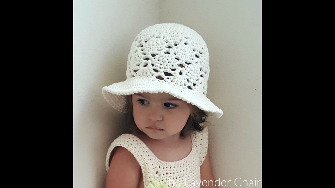 Vintage Sun Hat (Kids) Crochet Tutorial - The Lavender Chair