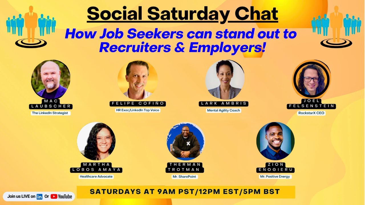 Social Saturday Chat Live - Helping Job Seekers Stand Out!