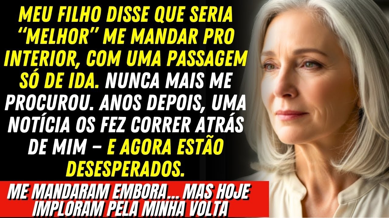 Meu filho me despachou com uma passagem só de ida… agora ele implora pra me encontrar
