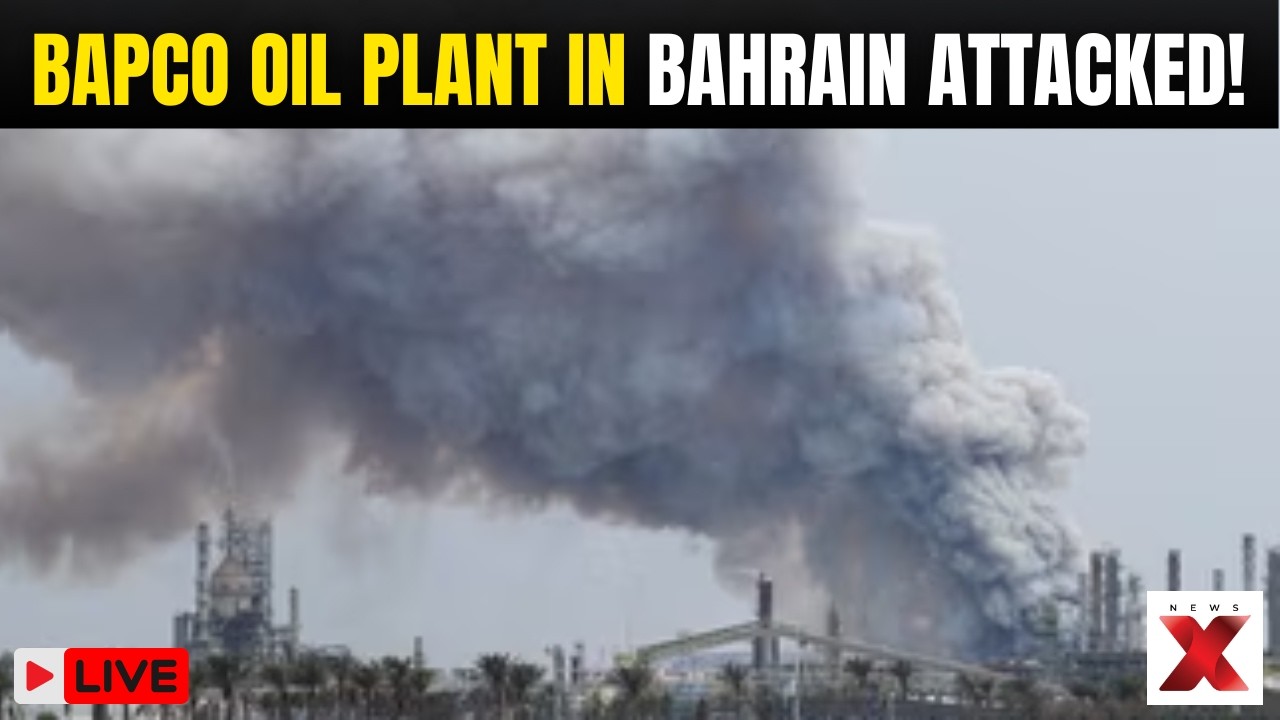 Bahrain OIL Facility ATTACKED LIVE: Dramatic Footage Shows Bapco Oil Facility Blaze After Strike