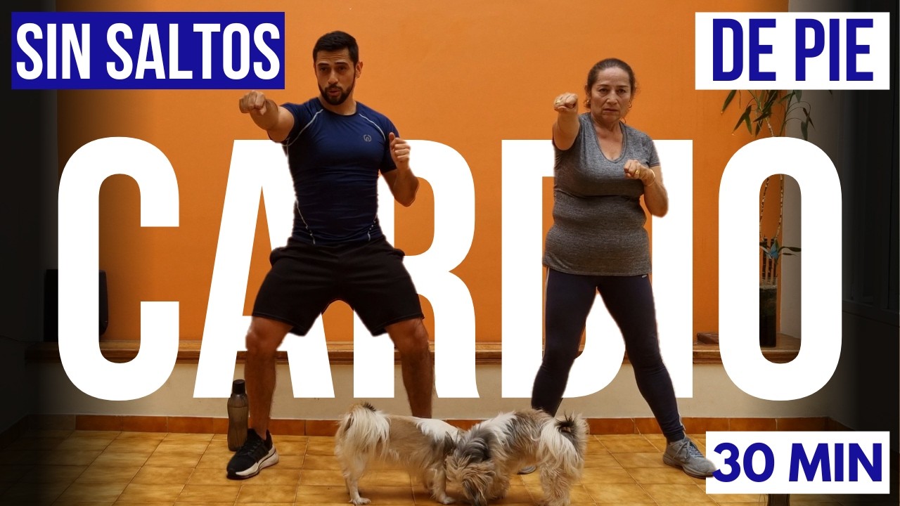 reduce cintura y aplana abdomen 🔥 perder peso en casa sin saltos y de pie 30 MIN