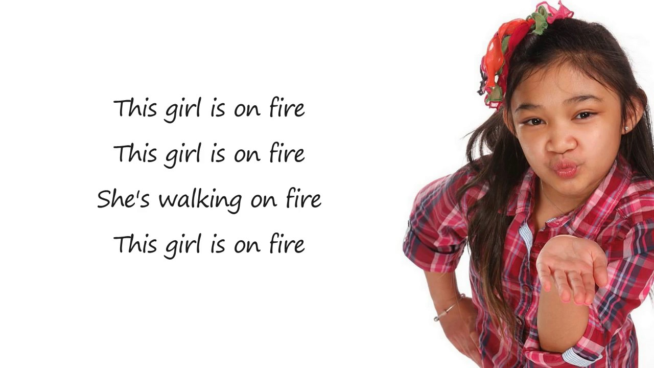 Angelica  Hale - Girl On Fire / Lyrics (America's Got Talent)