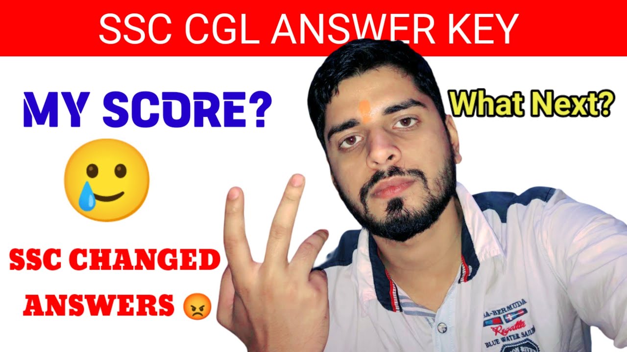 SSC CGL answer key out | My marks 💔