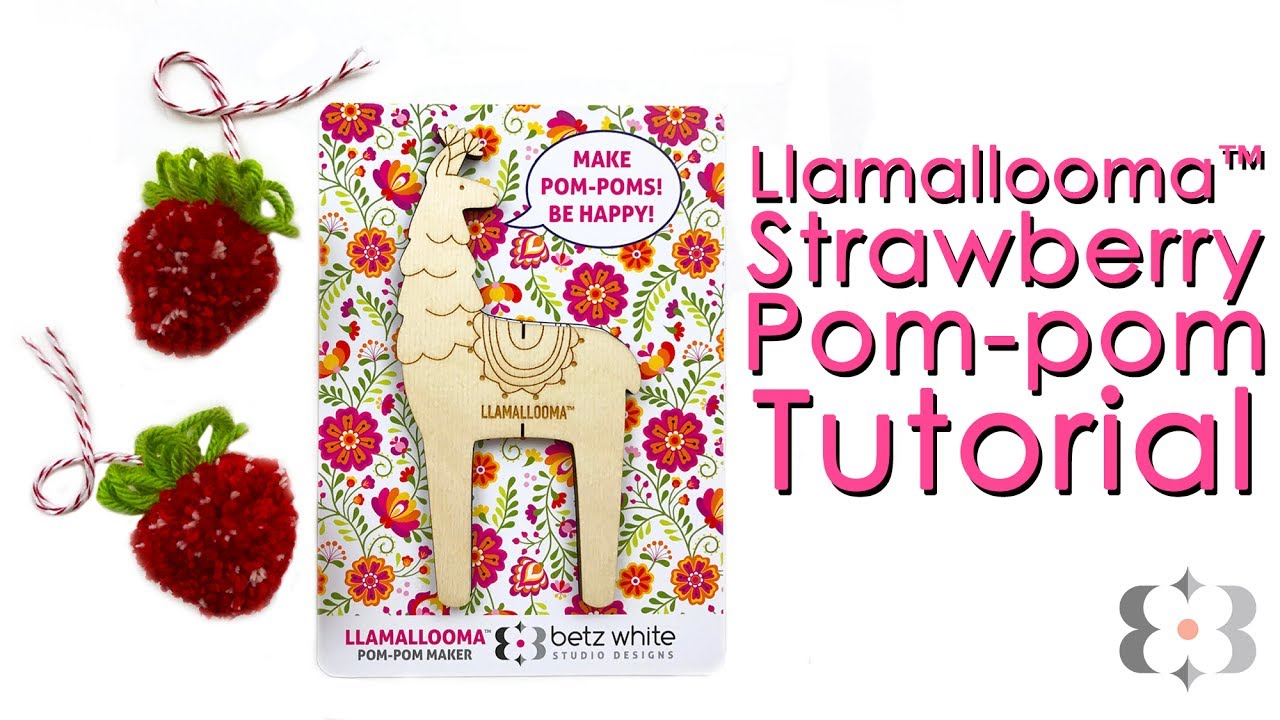 Llamallooma Strawberry Pom-pom Tutorial