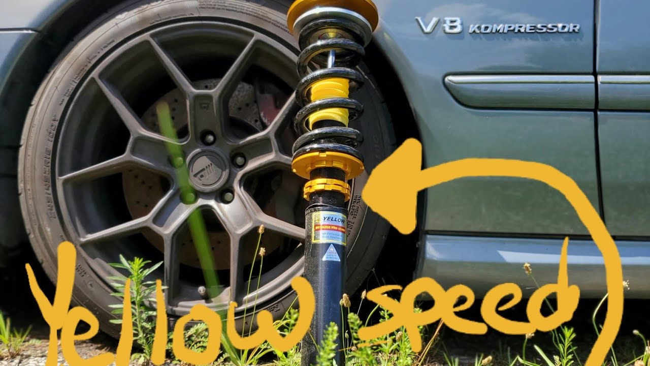 Rear yellow speed racing coilovers w215 CL chassis Pt1 