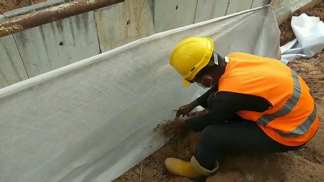 Silt fence installation / Cara pasang silt fence