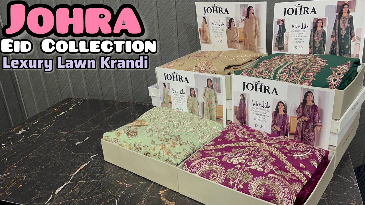 Johra New Volume Ayla | Lexury Lawn Krandi Embroidered With Chiffon Embroidered Duppata 