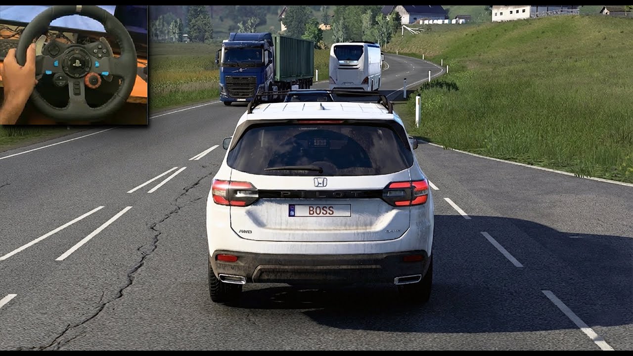 Honda Pilot  | Realistic drive gameplay | Logitech G29 | Boss POV