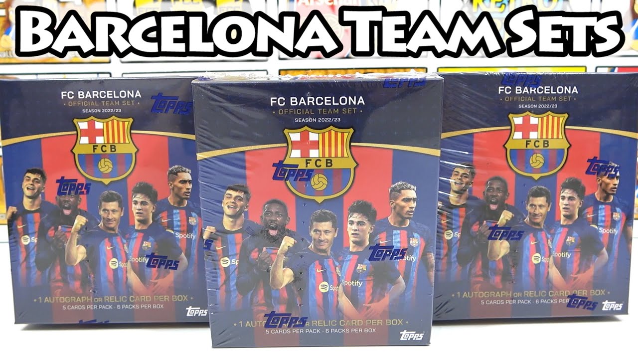 *NEW* Opening 3 Topps BARCELONA 2022/23 Official Team Set Boxes | Guaranteed Auto or Relic
