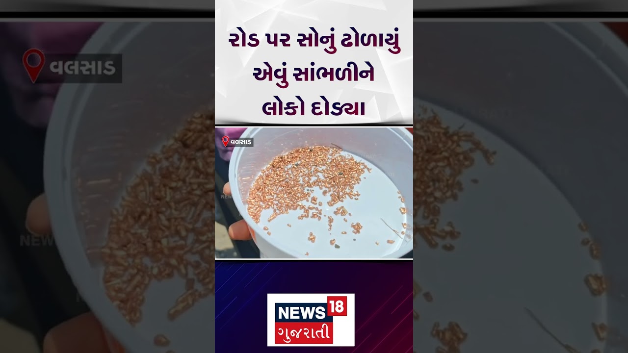 Vapi News | રોડ પર સોનું ઢોળાયું એવું સાંભળીને લોકો દોડયા | Fake News | News18 | N18S #shorts