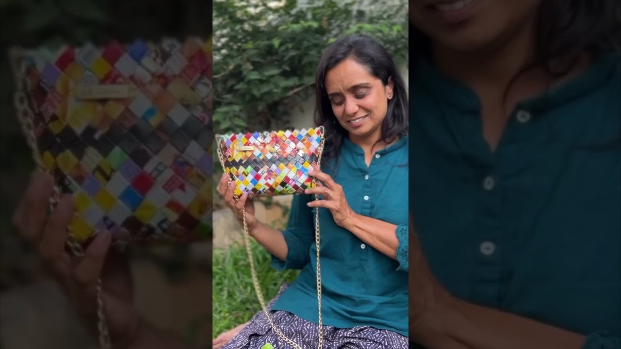 NEW PRODUCT LAUNCH: Upcycled Hand Stitched Criss Cross Woven Basket Bag.