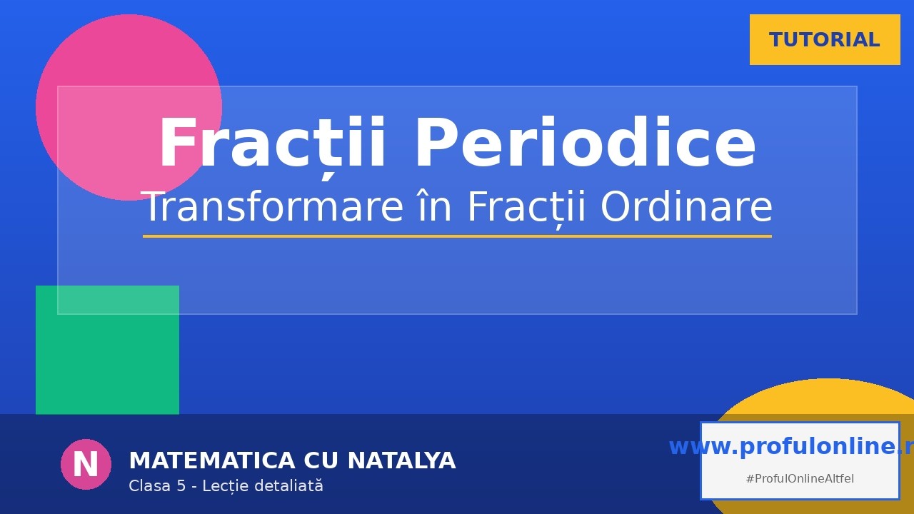 Fracții Periodice - Transformare în Fracții Ordinare