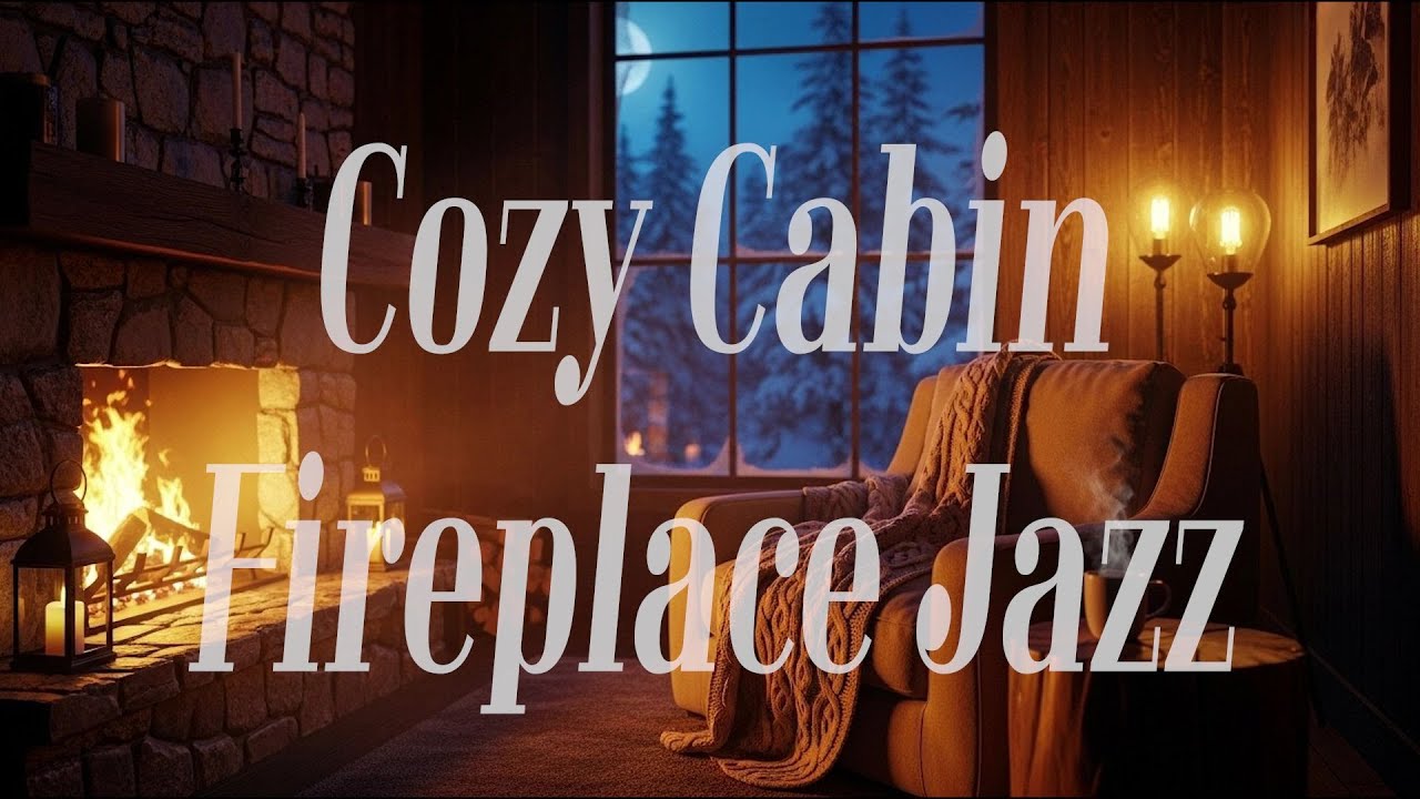 ☕ Cozy Cabin Fireplace Jazz: Warm Winter Nights in the Mountain Lodge (10 Hours) ☕