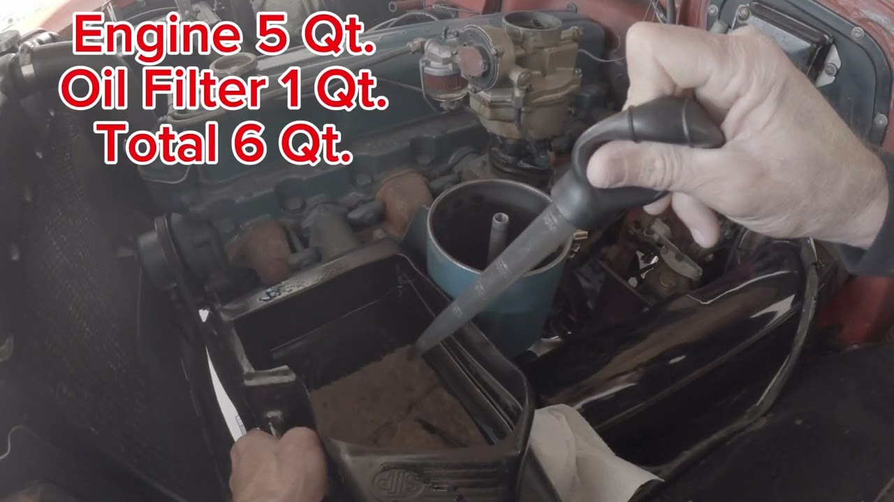 1954 Bel Air oil and filter cannister change Engine 235