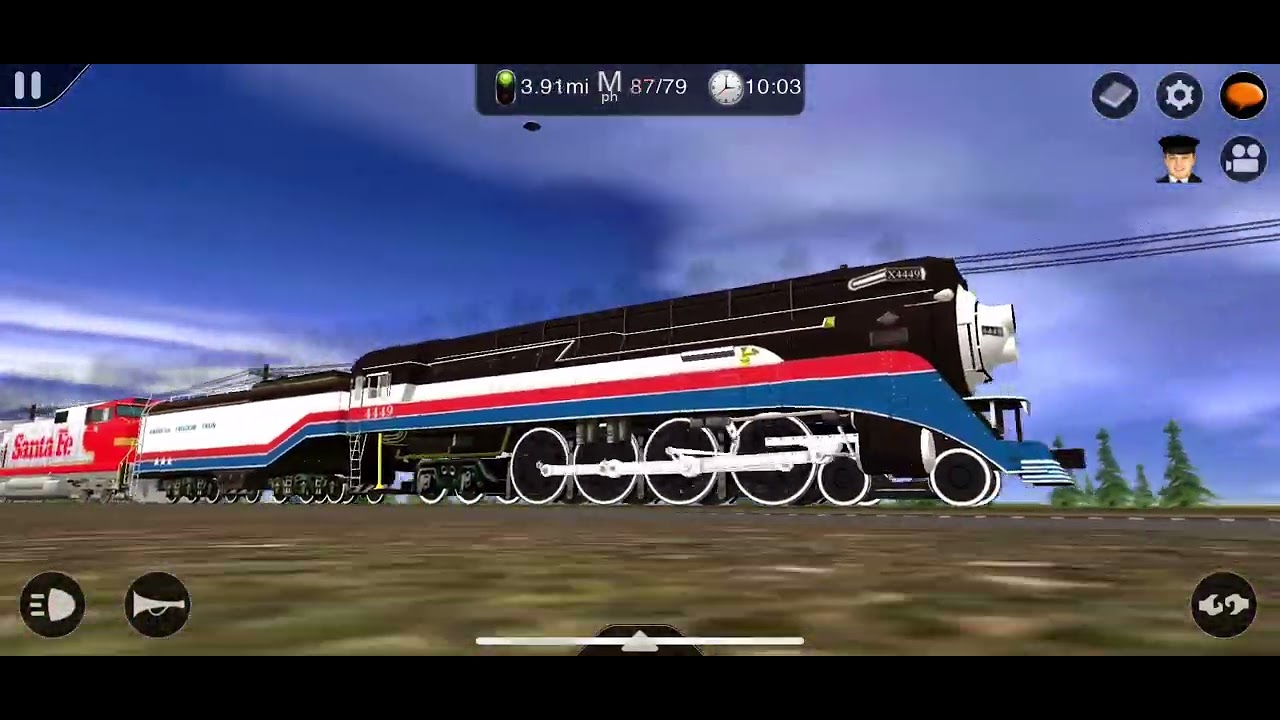 (175 Subscribers) Trainz driver 2 the American Freedom train ￼and Santa Fe c 44 Maria’s Pass