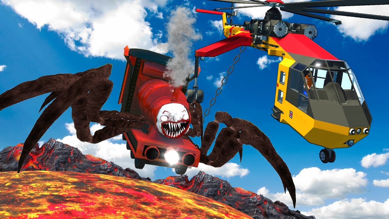 We DESTROYED Choo Choo Charles with a VOLCANO in Stormworks!