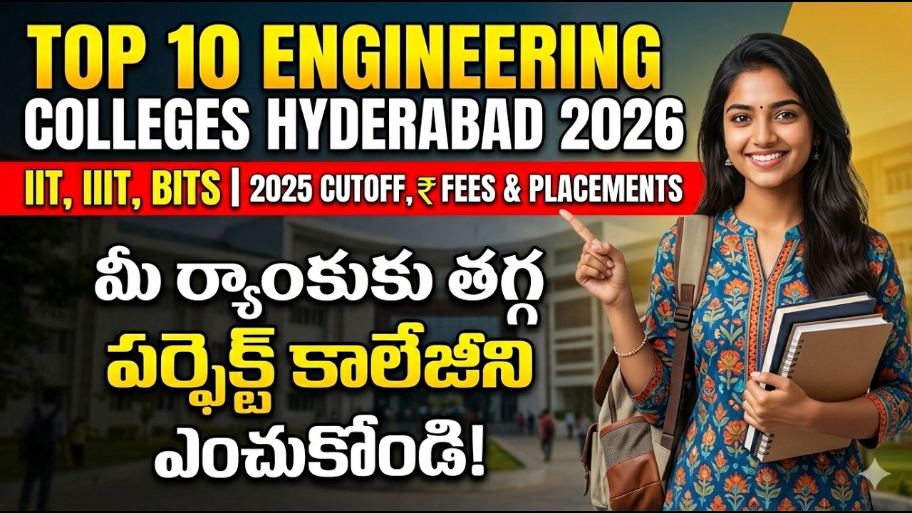 Top 10 Engineering Colleges in Hyderabad 2026 | IIT, IIIT, BITS | 2025 Cutoff, Fees & Placements