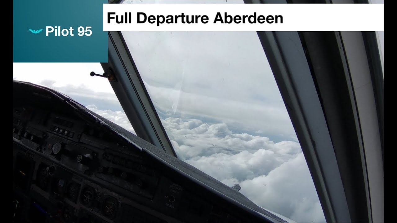 Cockpit Live Video! Jetstream 41 Taxi and Take Off Aberdeen - Cloud Surfing