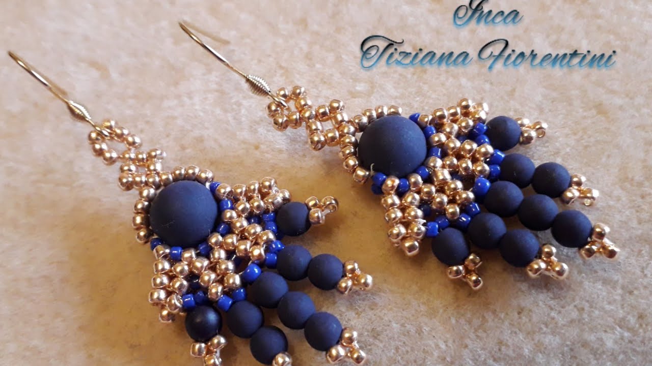 Tutorial modulo Inca con Perle e rocailles!!! orecchini sfiziosi e leggeri!