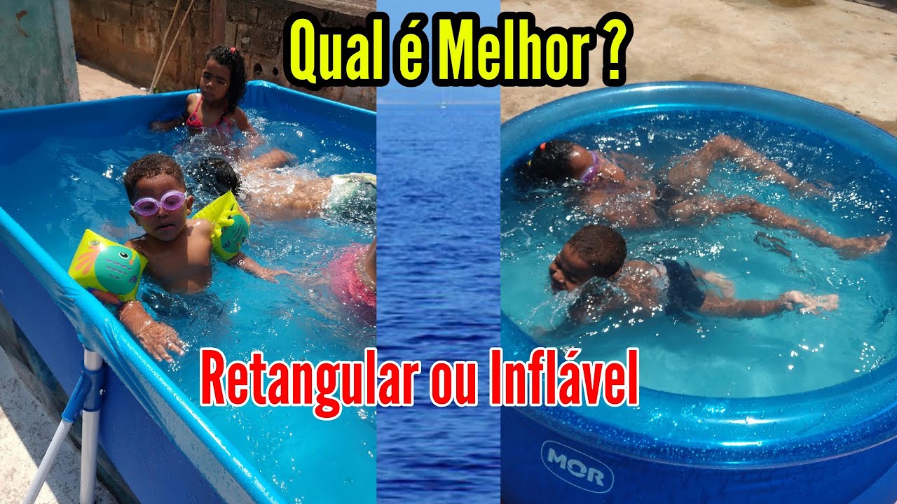 Qual Melhor Piscina Retangular ou Inflável ? | 1 Ano depois da Nossa Piscina olha como está 🤭