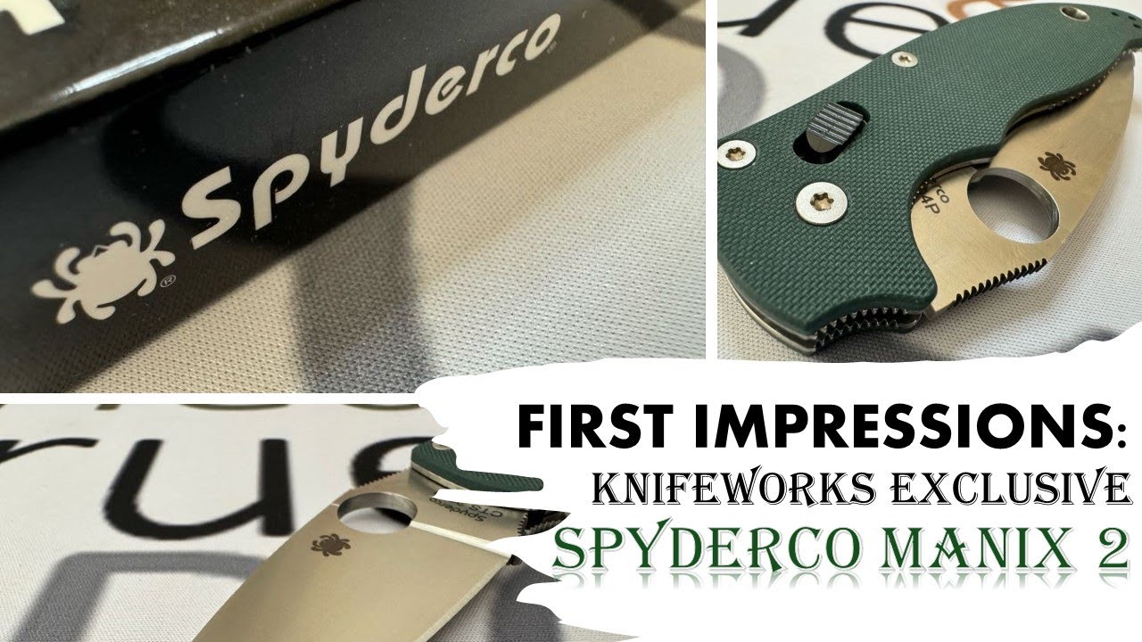 Эксклюзивно от Knifeworks: Spyderco Manix 2 | Цвет: темно-зеленый G10 | Модель CTS-204P