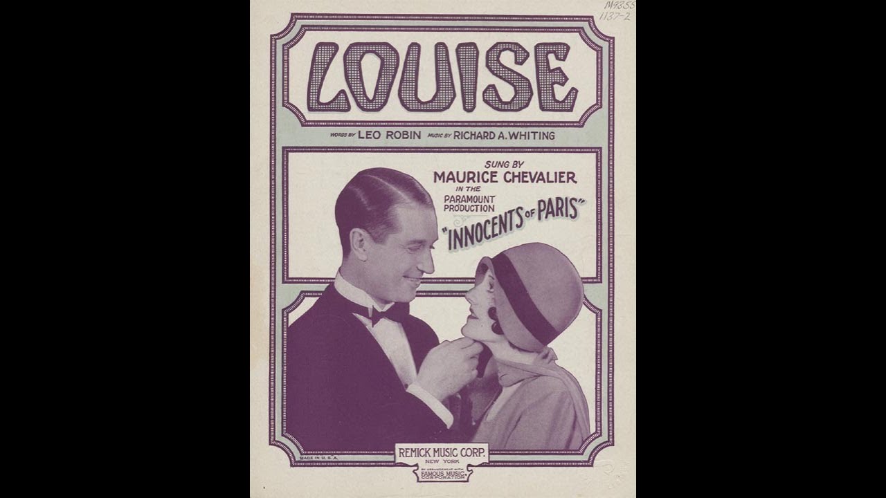 “Louise” – popular 1929 MGM song from its famous movie musical history in digital piano format.