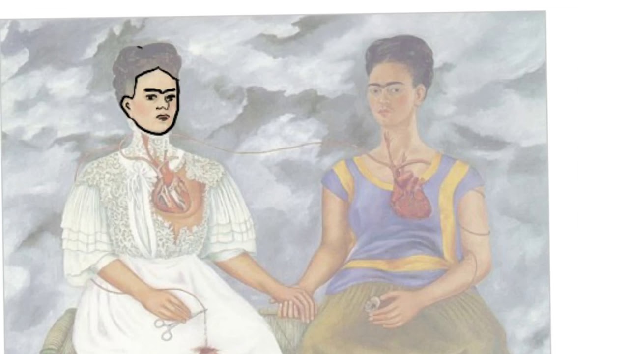 Frida kahlo-The Two Fridas,1939(drawing)