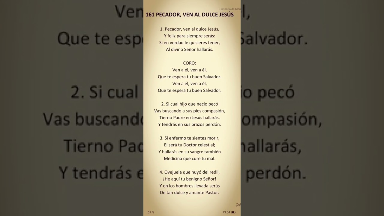 161 PECADOR VEN AL DULCE JESUS