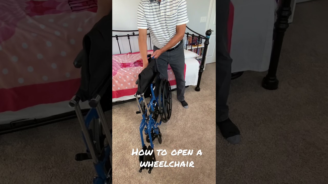 How to unfold a wheelchair