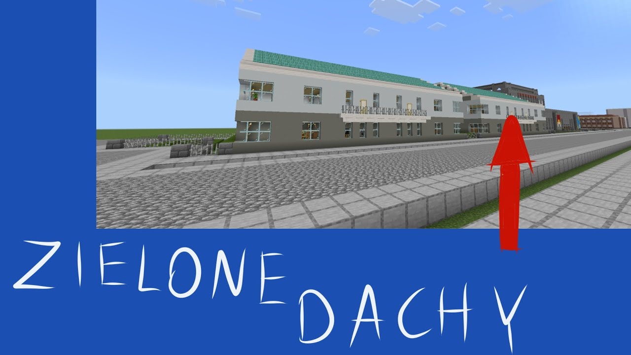 Zielone dachy w Minecraft. Telewizja Kniaziowska.