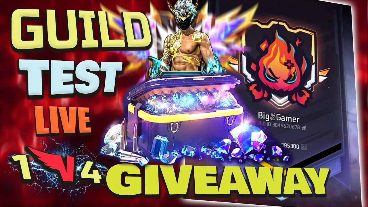FREE FIRE LIVE 🔴 BD GUILD TEST CUSTOM ROOM | LIVE DIAMOND GIVEAWAY | FF Bangladesh Live.