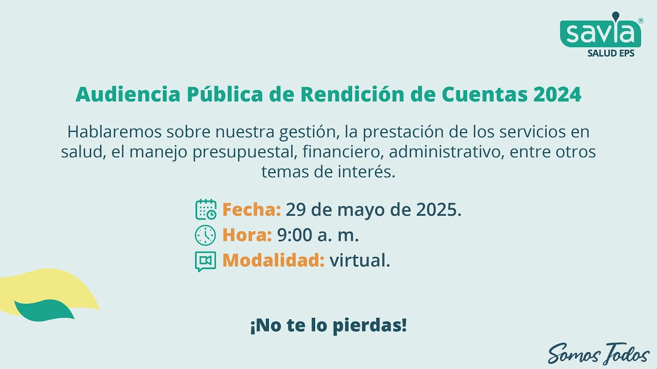 Audiencia Pública de Rendición de Cuentas Savia Salud EPS 2024