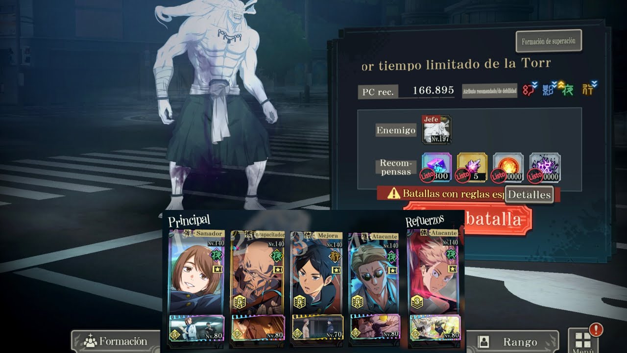 Jujutsu Kaisen Phantom Parade Torre Temporal Piso 1 Semi F2P Con itadori/Nanami (Diciembre 2025)