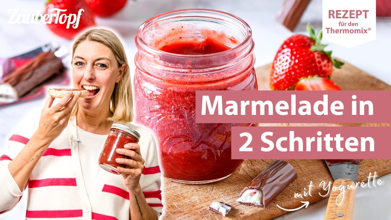 😍🍓 SOMMER HIT: Erdbeermarmelade mit Yogurette aus dem Thermomix® | Thermomix® Rezept
