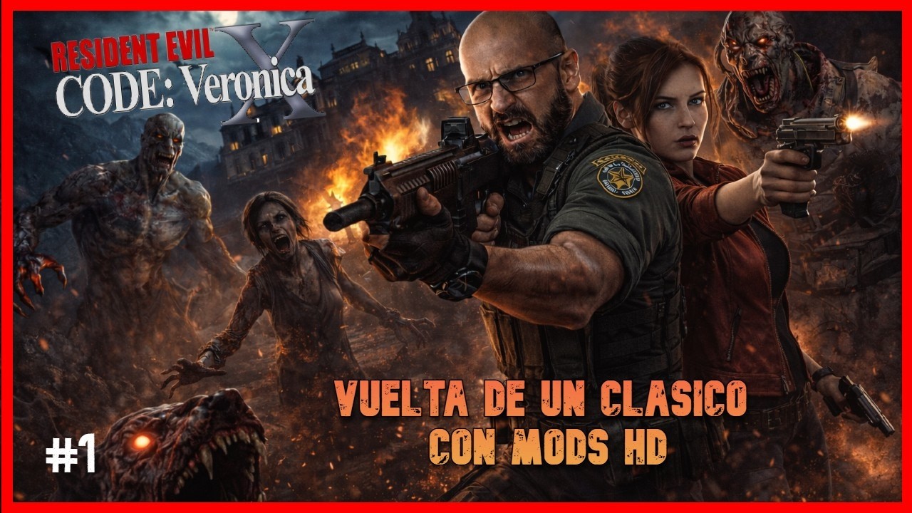 Resident Evil Code Veronica X con MODS Gráficos | Así Luce el Clásico Mejorado Gameplay Español #1