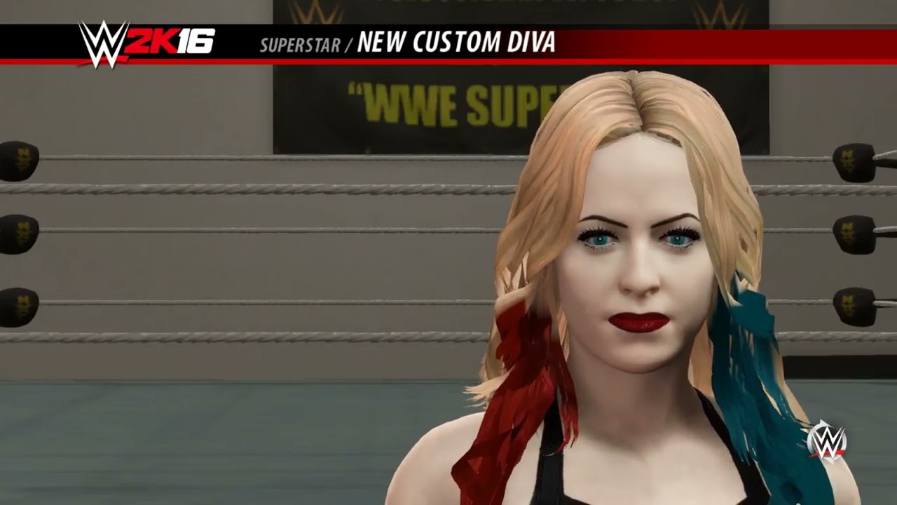 WWE 2k16 ~ HARLEY QUINN (Create a Diva)