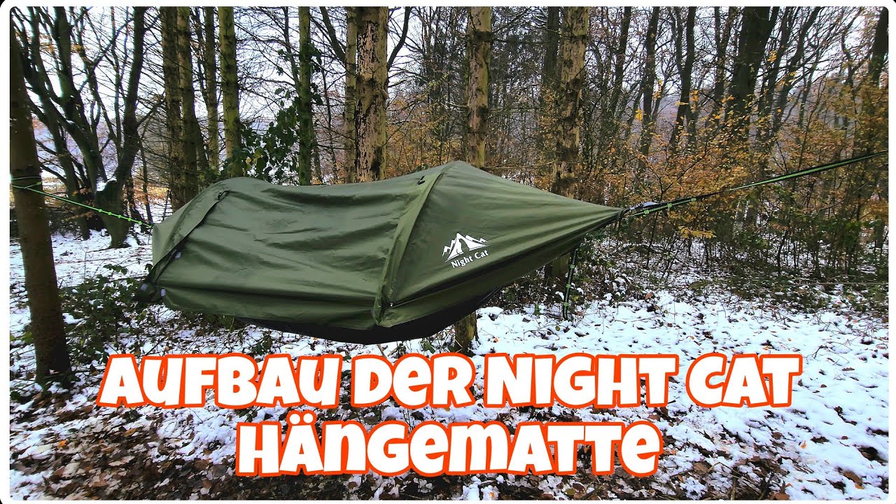 Wir testen die Night Cat Hängematte ⛺️ Aufbau & erster Eindruck 😋👌