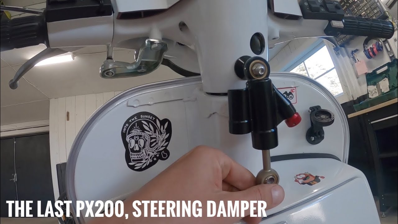 Vespa px200e, installing a steering damper S2E12